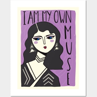 I am my own muse, Affirmation, Inspirational art, Motivational quotes, Woman art, Retro Posters and Art